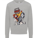 Biker Santa One Night Out Christmas Motorcycle Mens Sweatshirt Jumper Sports Grey