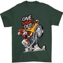 Biker Santa One Night Out Christmas Motorcycle Mens T-Shirt 100% Cotton Forest Green