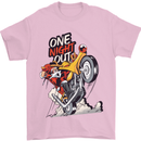 Biker Santa One Night Out Christmas Motorcycle Mens T-Shirt 100% Cotton Light Pink