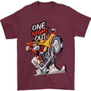 Biker Santa One Night Out Christmas Motorcycle Mens T-Shirt 100% Cotton Maroon