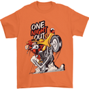 Biker Santa One Night Out Christmas Motorcycle Mens T-Shirt 100% Cotton Orange