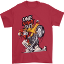 Biker Santa One Night Out Christmas Motorcycle Mens T-Shirt 100% Cotton Red