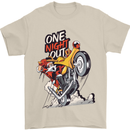 Biker Santa One Night Out Christmas Motorcycle Mens T-Shirt 100% Cotton Sand