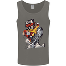 Biker Santa One Night Out Christmas Motorcycle Mens Vest Tank Top Charcoal