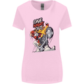 Biker Santa One Night Out Christmas Motorcycle Womens Wider Cut T-Shirt Light Pink