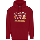 Billiards and Beer That's Why I'm Here Childrens Kids Hoodie Red