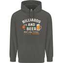 Billiards and Beer That's Why I'm Here Childrens Kids Hoodie Storm Grey