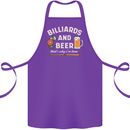 Billiards and Beer That's Why I'm Here Cotton Apron 100% Organic Purple