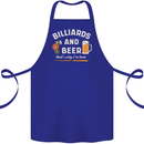 Billiards and Beer That's Why I'm Here Cotton Apron 100% Organic Royal Blue