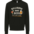 Billiards and Beer That's Why I'm Here Kids Sweatshirt Jumper Black