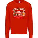 Billiards and Beer That's Why I'm Here Kids Sweatshirt Jumper Bright Red