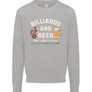 Billiards and Beer That's Why I'm Here Kids Sweatshirt Jumper Sports Grey