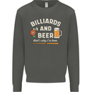 Billiards and Beer That's Why I'm Here Kids Sweatshirt Jumper Storm Grey