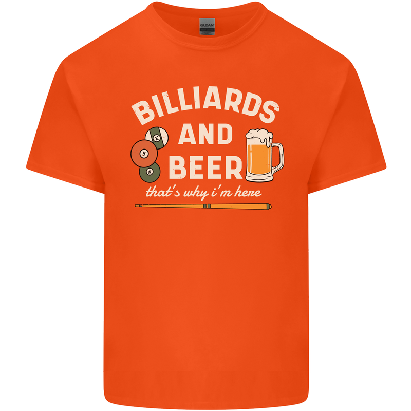 Billiards and Beer That's Why I'm Here Kids T-Shirt Childrens Orange