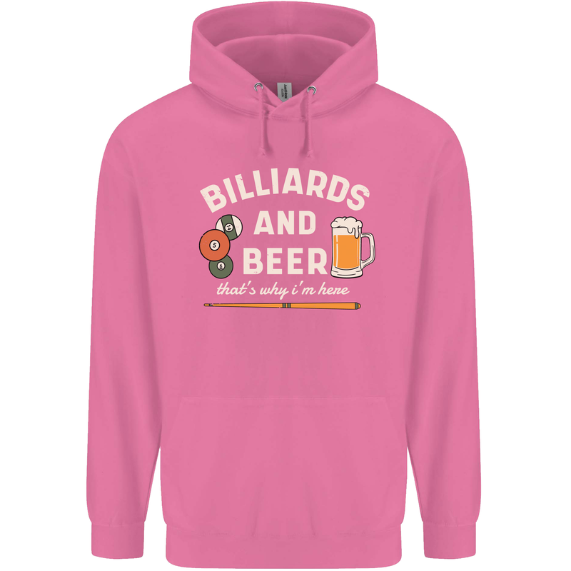 Billiards and Beer That's Why I'm Here Mens 80% Cotton Hoodie Azelea