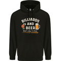 Billiards and Beer That's Why I'm Here Mens 80% Cotton Hoodie Black