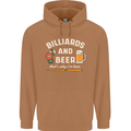 Billiards and Beer That's Why I'm Here Mens 80% Cotton Hoodie Caramel Latte