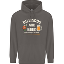Billiards and Beer That's Why I'm Here Mens 80% Cotton Hoodie Charcoal