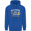 Billiards and Beer That's Why I'm Here Mens 80% Cotton Hoodie Royal Blue