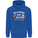 Billiards and Beer That's Why I'm Here Mens 80% Cotton Hoodie Royal Blue