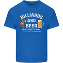 Billiards and Beer That's Why I'm Here Mens Cotton T-Shirt Tee Top Royal Blue