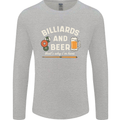 Billiards and Beer That's Why I'm Here Mens Long Sleeve T-Shirt Sports Grey
