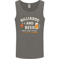 Billiards and Beer That's Why I'm Here Mens Vest Tank Top Charcoal