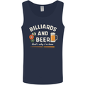 Billiards and Beer That's Why I'm Here Mens Vest Tank Top Navy Blue