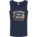 Billiards and Beer That's Why I'm Here Mens Vest Tank Top Navy Blue
