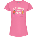 Billiards and Beer That's Why I'm Here Womens Petite Cut T-Shirt Azalea