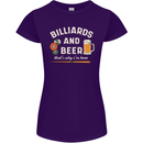 Billiards and Beer That's Why I'm Here Womens Petite Cut T-Shirt Purple