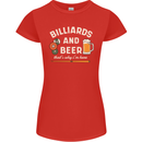 Billiards and Beer That's Why I'm Here Womens Petite Cut T-Shirt Red