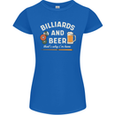 Billiards and Beer That's Why I'm Here Womens Petite Cut T-Shirt Royal Blue