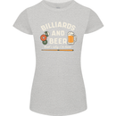 Billiards and Beer That's Why I'm Here Womens Petite Cut T-Shirt Sports Grey