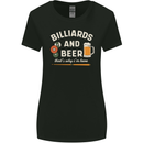 Billiards and Beer That's Why I'm Here Womens Wider Cut T-Shirt Black