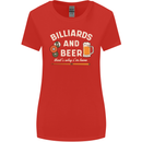 Billiards and Beer That's Why I'm Here Womens Wider Cut T-Shirt Red