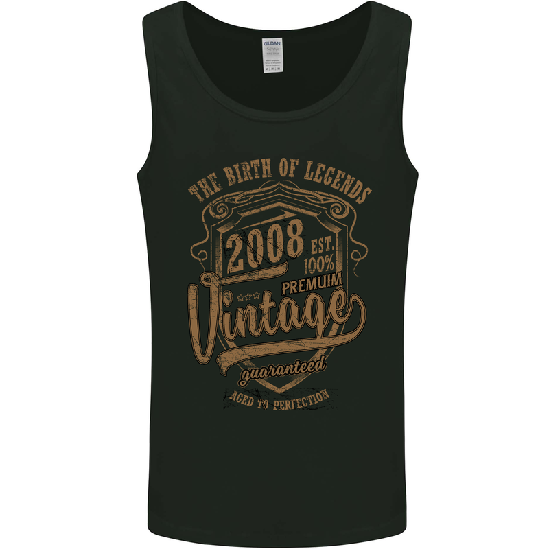 Birth of Legends 15th Birthday 2008 Mens Vest Tank Top Black