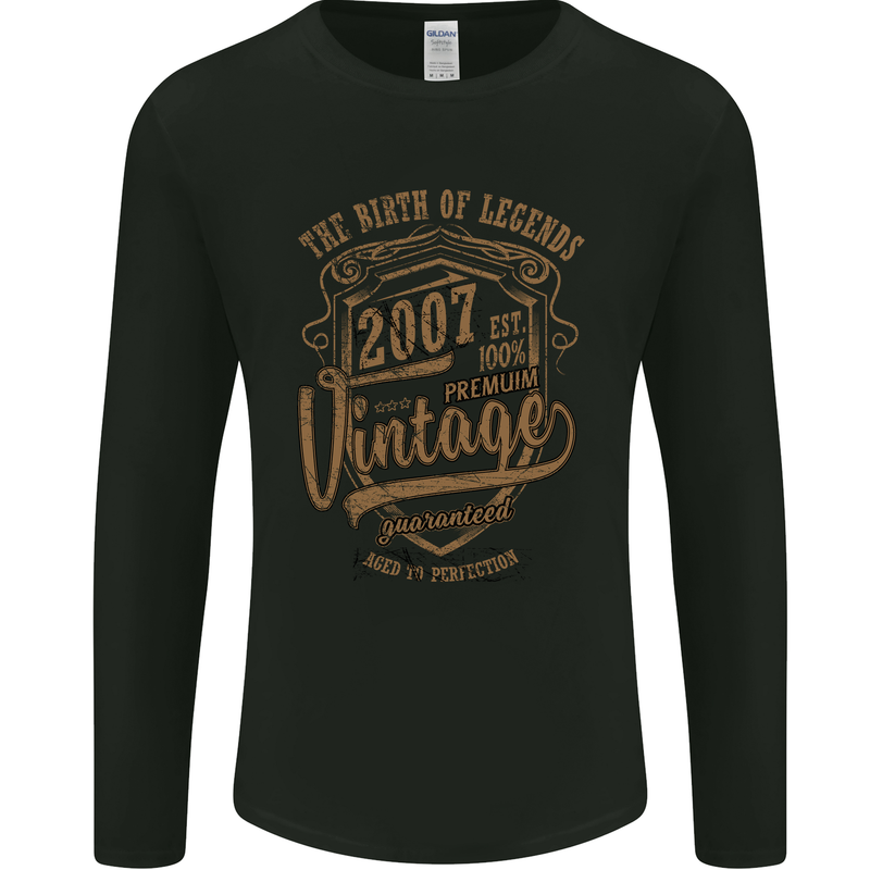 Birth of Legends 16th Birthday 2007 Mens Long Sleeve T-Shirt Black