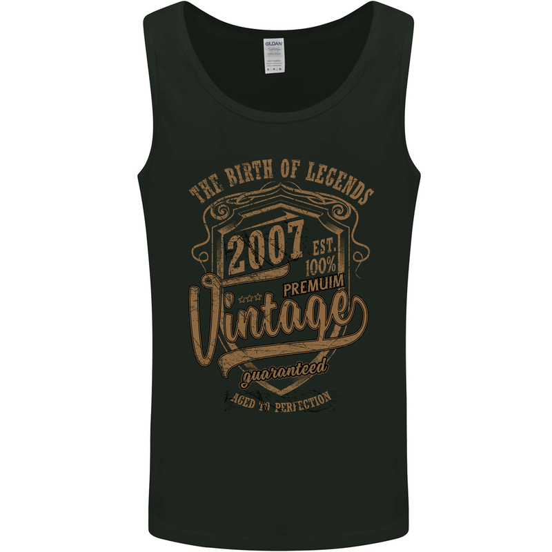 Birth of Legends 16th Birthday 2007 Mens Vest Tank Top Black