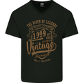 Birth of Legends 24th Birthday 1999 Mens V-Neck Cotton T-Shirt Black