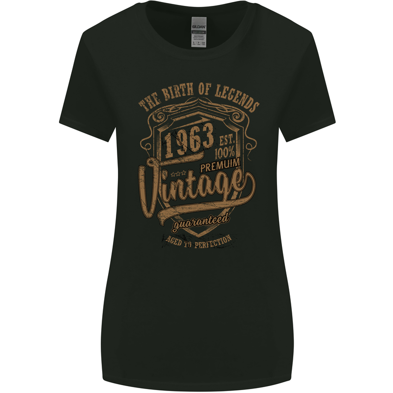 Birth of Legends 60th Birthday 1963 Womens Wider Cut T-Shirt Black