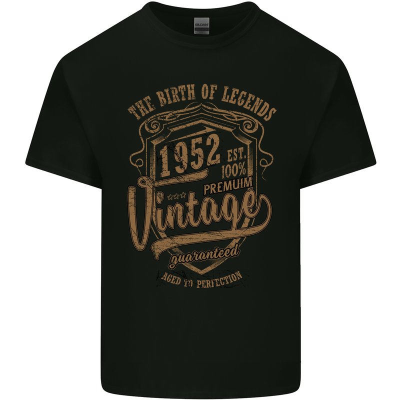 Birth of Legends 71st Birthday 1952 Mens Cotton T-Shirt Tee Top Black