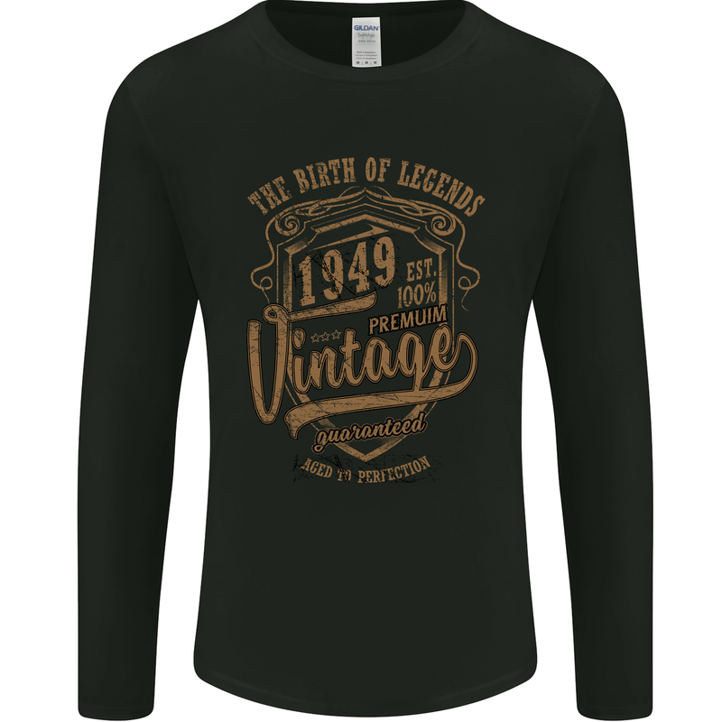 Birth of Legends 74th Birthday 1949 Mens Long Sleeve T-Shirt Black