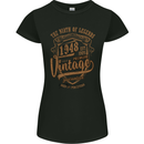 Birth of Legends 75th Birthday 1948 Womens Petite Cut T-Shirt Black
