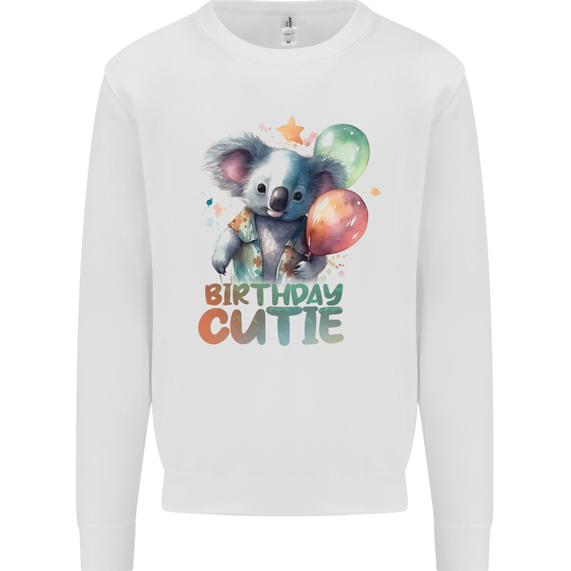 Birthday Cutie Koala 3rd 4th 5th 6th 7th 8th Kids Sweatshirt Jumper White