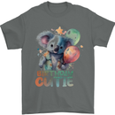 Birthday Cutie Koala 3rd 4th 5th 6th 7th 8th Mens T-Shirt 100% Cotton Charcoal