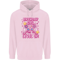 Birthday Girl Level Up Gaming Gamer 6th 7th 8th Childrens Kids Hoodie Light Pink