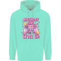 Birthday Girl Level Up Gaming Gamer 6th 7th 8th Childrens Kids Hoodie Peppermint