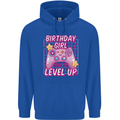 Birthday Girl Level Up Gaming Gamer 6th 7th 8th Childrens Kids Hoodie Royal Blue