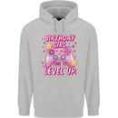 Birthday Girl Level Up Gaming Gamer 6th 7th 8th Childrens Kids Hoodie Sports Grey